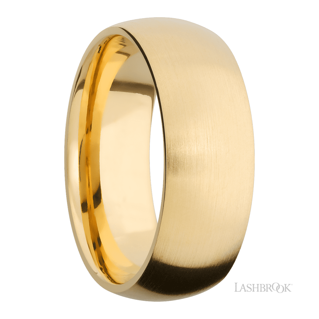 8 mm wide Domed 14K Yellow Gold band.-Wedding Band-Lashbrook Designs-I don' know or see my size-hurdles-jewelry-boulder-colorado