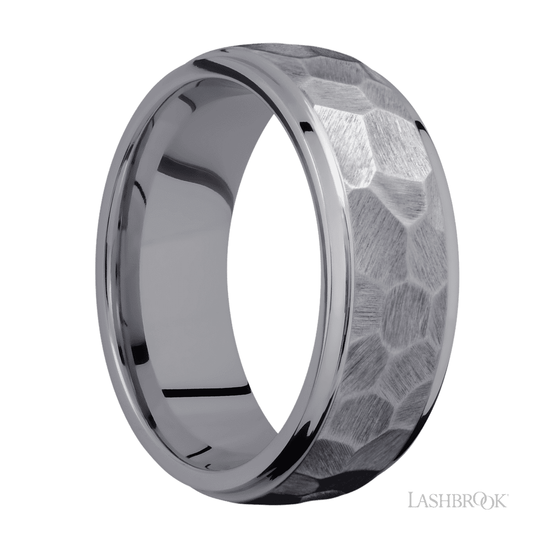 8 mm wide Domed Stepped Down Edges Tantalum band.-Wedding Band-Lashbrook Designs-I don' know or see my size-hurdles-jewelry-boulder-colorado