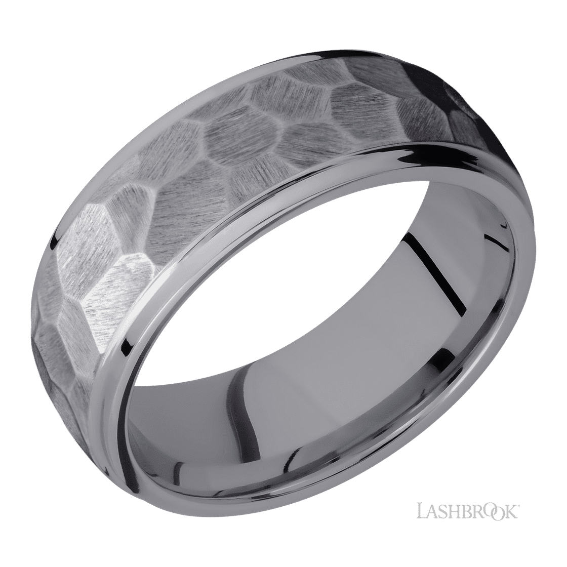 8 mm wide Domed Stepped Down Edges Tantalum band.-Wedding Band-Lashbrook Designs-I don' know or see my size-hurdles-jewelry-boulder-colorado