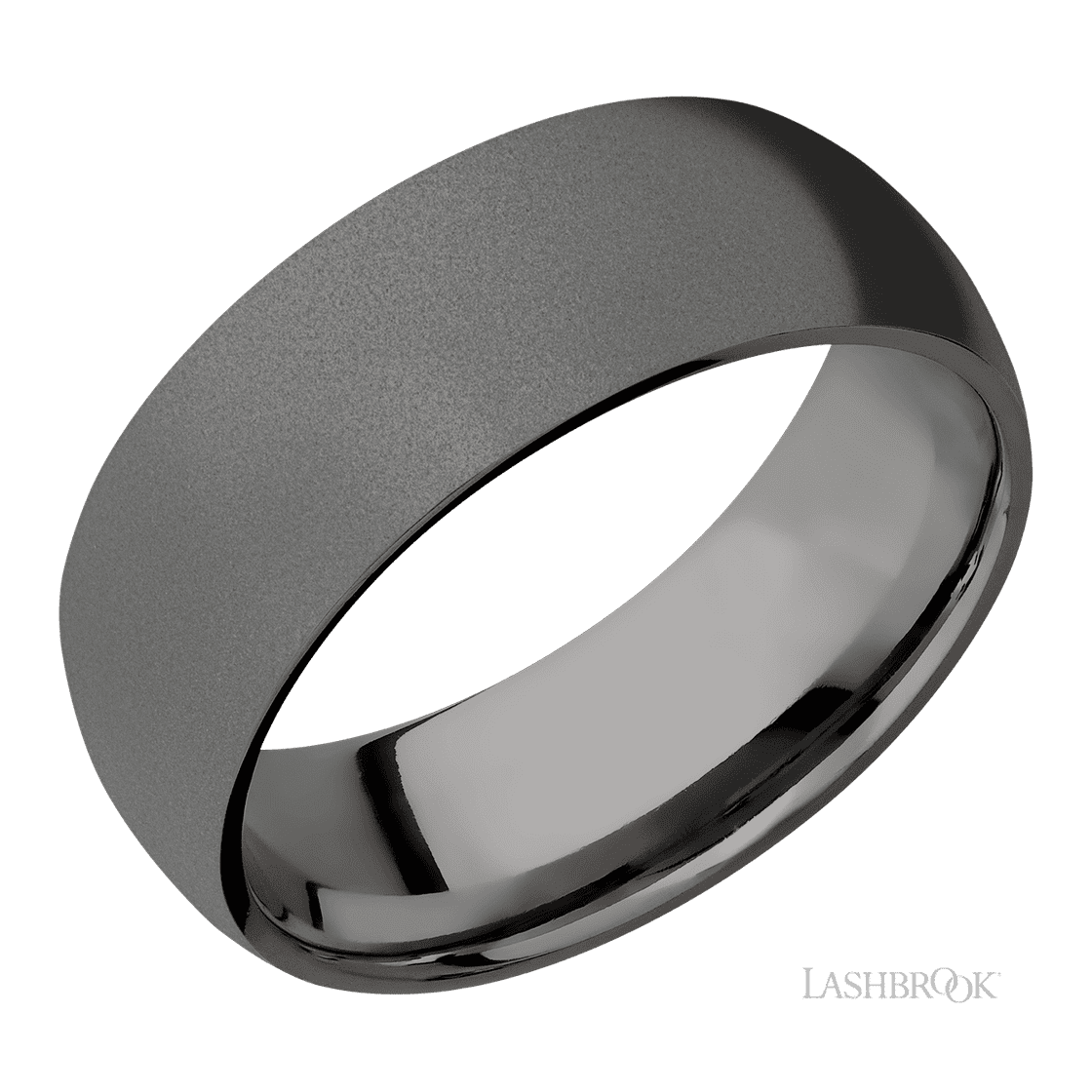 8 mm wide Domed Tantalum Noir band.-Wedding Band-Lashbrook Designs-I don' know or see my size-hurdles-jewelry-boulder-colorado