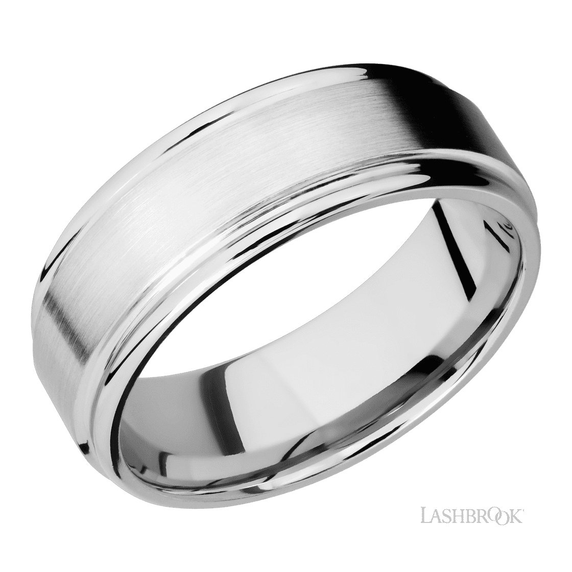 8 mm wide Flat Rounded Edges 14K White Gold band.-Wedding Band-Lashbrook Designs-I don' know or see my size-hurdles-jewelry-boulder-colorado