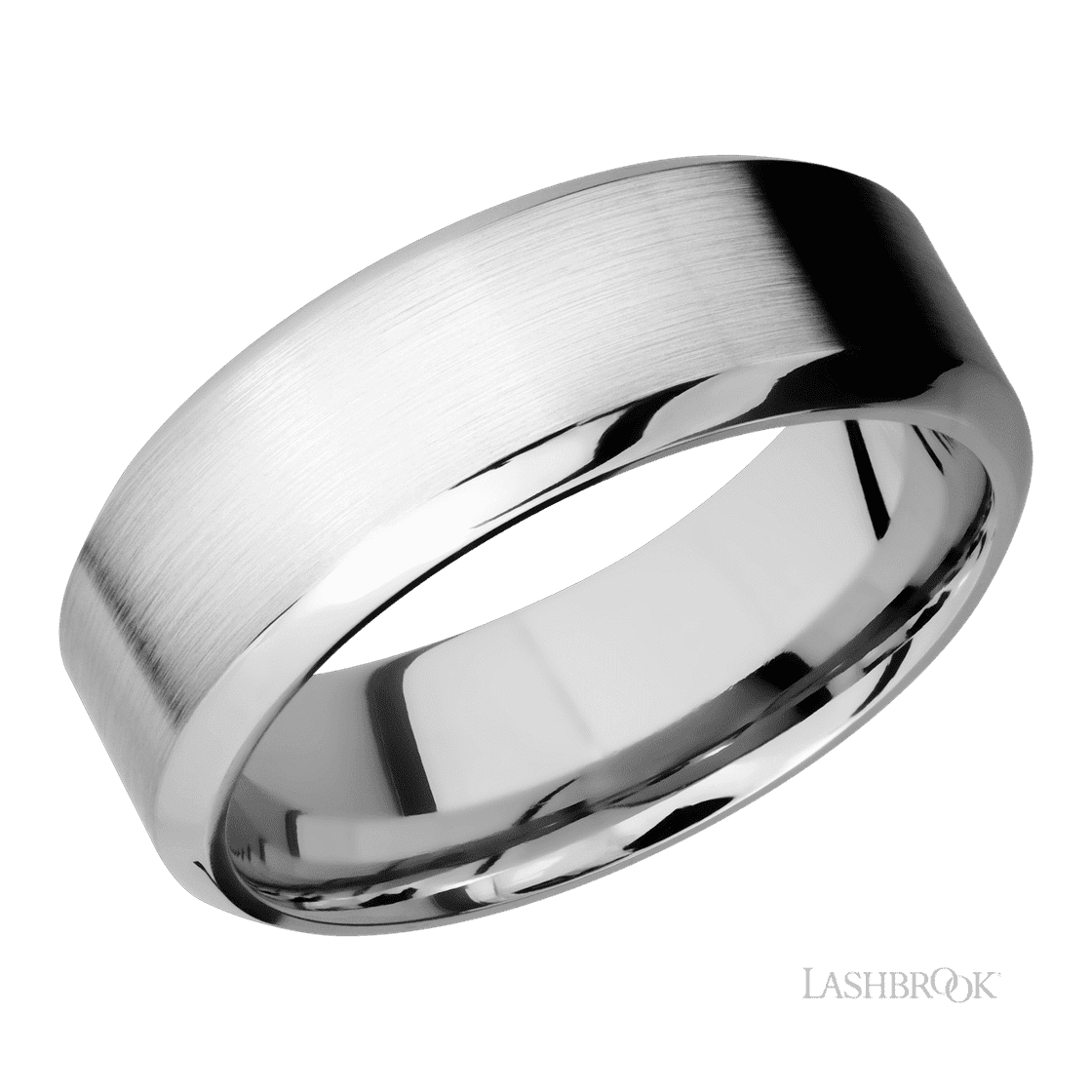 8 mm wide High Bevel 14K White Gold band.-Wedding Band-Lashbrook Designs-I don' know or see my size-hurdles-jewelry-boulder-colorado