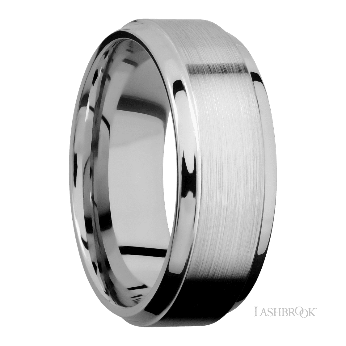 8 mm wide Stepped Bevel 14K White Gold band.-Wedding Band-Lashbrook Designs-I don' know or see my size-hurdles-jewelry-boulder-colorado