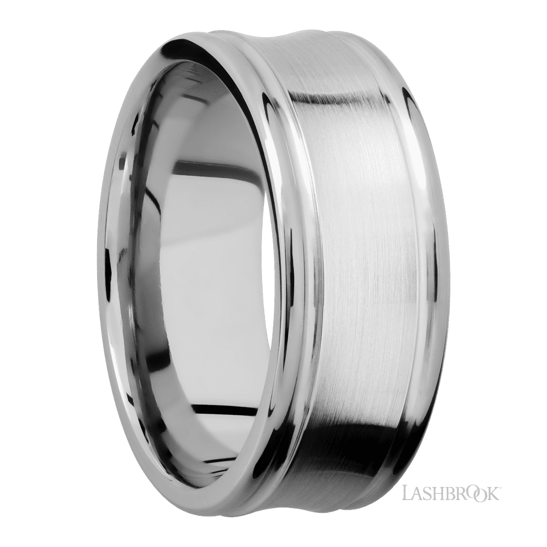 9 mm wide Concaved Center Round Edges 14K White Gold band.-Wedding Band-Lashbrook Designs-I don' know or see my size-hurdles-jewelry-boulder-colorado