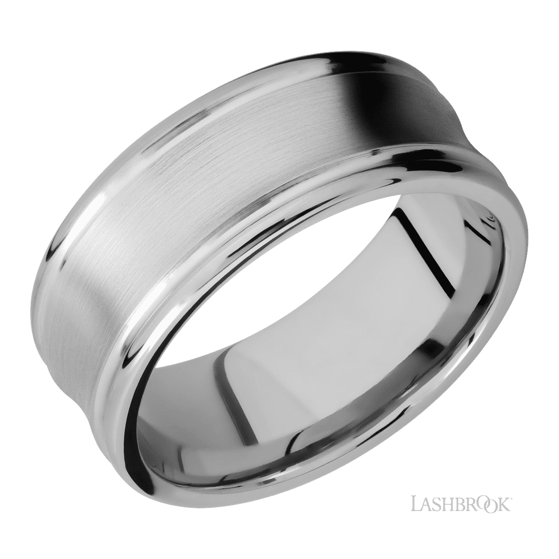 9 mm wide Concaved Center Round Edges 14K White Gold band.-Wedding Band-Lashbrook Designs-I don' know or see my size-hurdles-jewelry-boulder-colorado