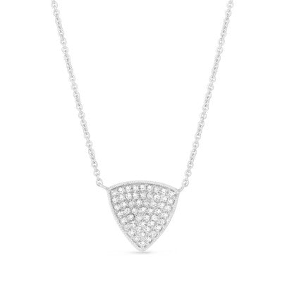Pave Triangle Necklace-Necklace-Madison L-hurdles-jewelry-boulder-colorado