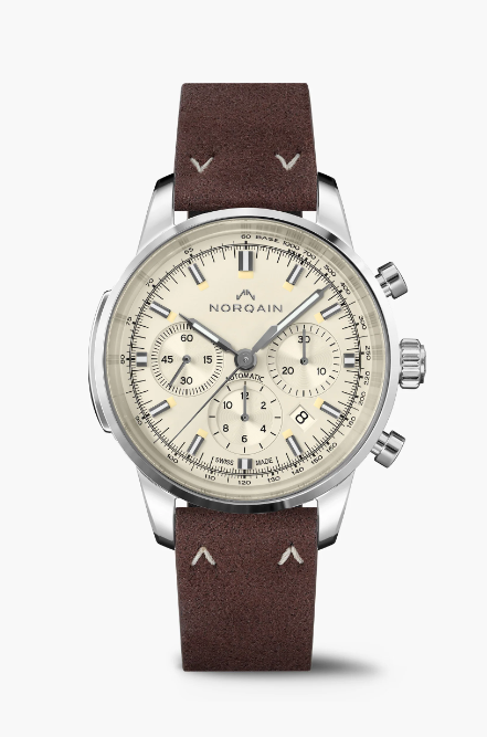 Freedom 60 Chrono - 43mm Cream-Freedom - Vintage Sports Watch-Norqain-hurdles-jewelry-boulder-colorado