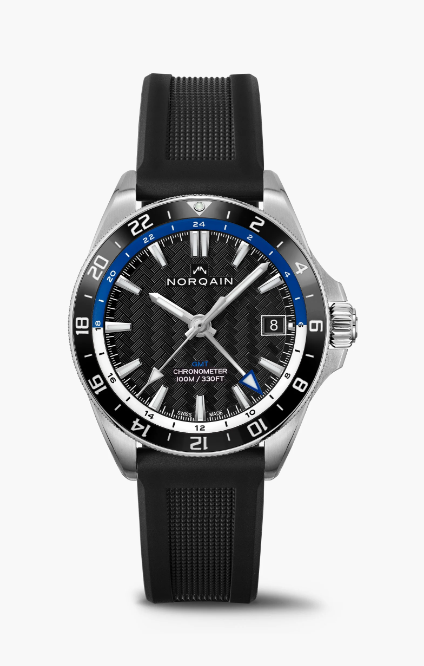 NEVEREST GMT - 41mm Blue/Black-Adventure - Allrounder Sports Watch-Norqain-hurdles-jewelry-boulder-colorado