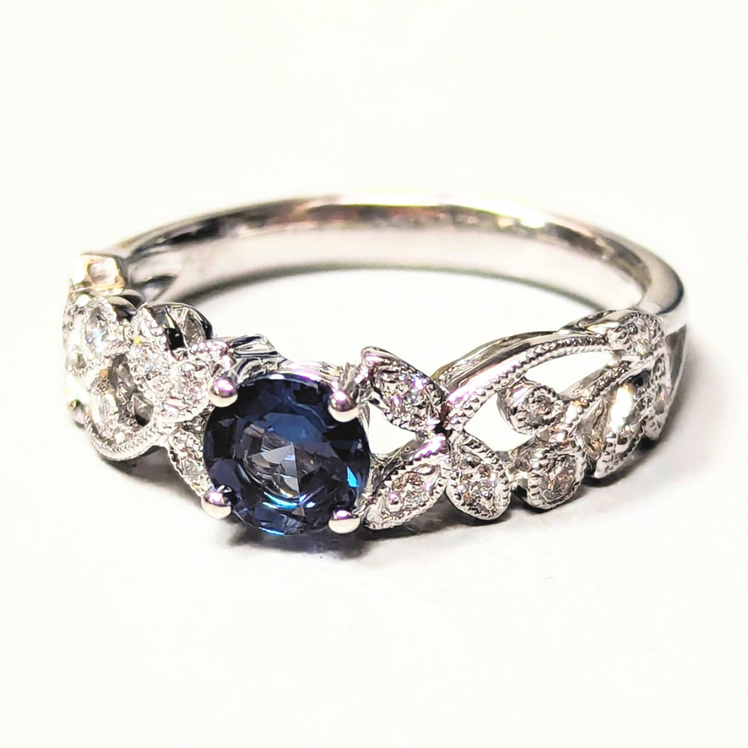 Alexandrite Diamond Floral Ring-Engagement Ring-Parade Design-I don' know or see my size-hurdles-jewelry-boulder-colorado
