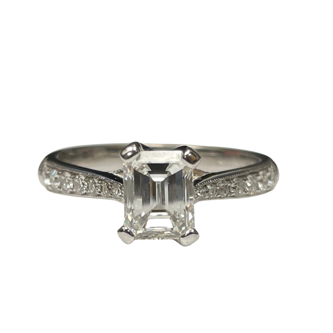 Emerald Cut Engagement Ring R2542/E1-Engagement Ring-Parade Design-I don' know or see my size-hurdles-jewelry-boulder-colorado