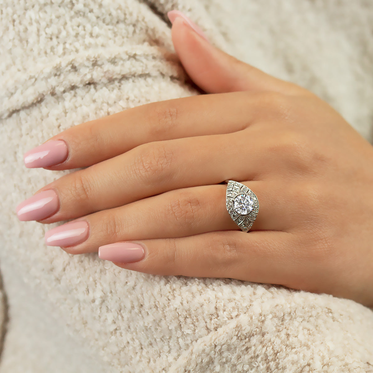 Hera Bridal Vintage Style Engagement Ring R4356-Engagement Ring-Parade Design-I don' know or see my size-hurdles-jewelry-boulder-colorado