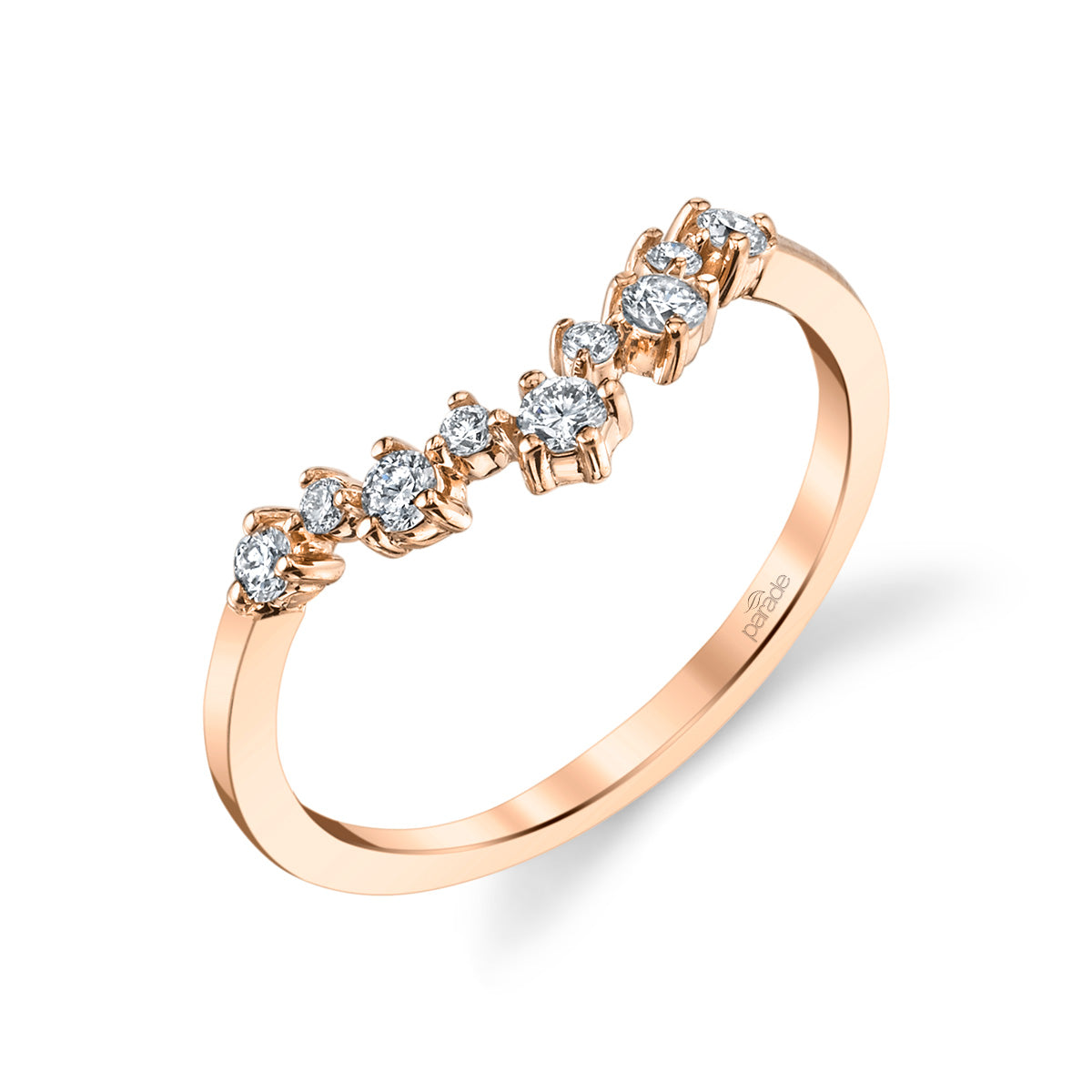 Lumiere Bridal V Diamond Scatter Band LMBD4169A-Wedding Band-Parade Design-I don' know or see my size-14k Rose Gold-hurdles-jewelry-boulder-colorado