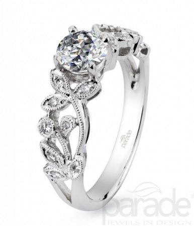 Lyria Bridal Floral Engagement Ring R0926-Engagement Ring-Parade Design-I don' know or see my size-hurdles-jewelry-boulder-colorado