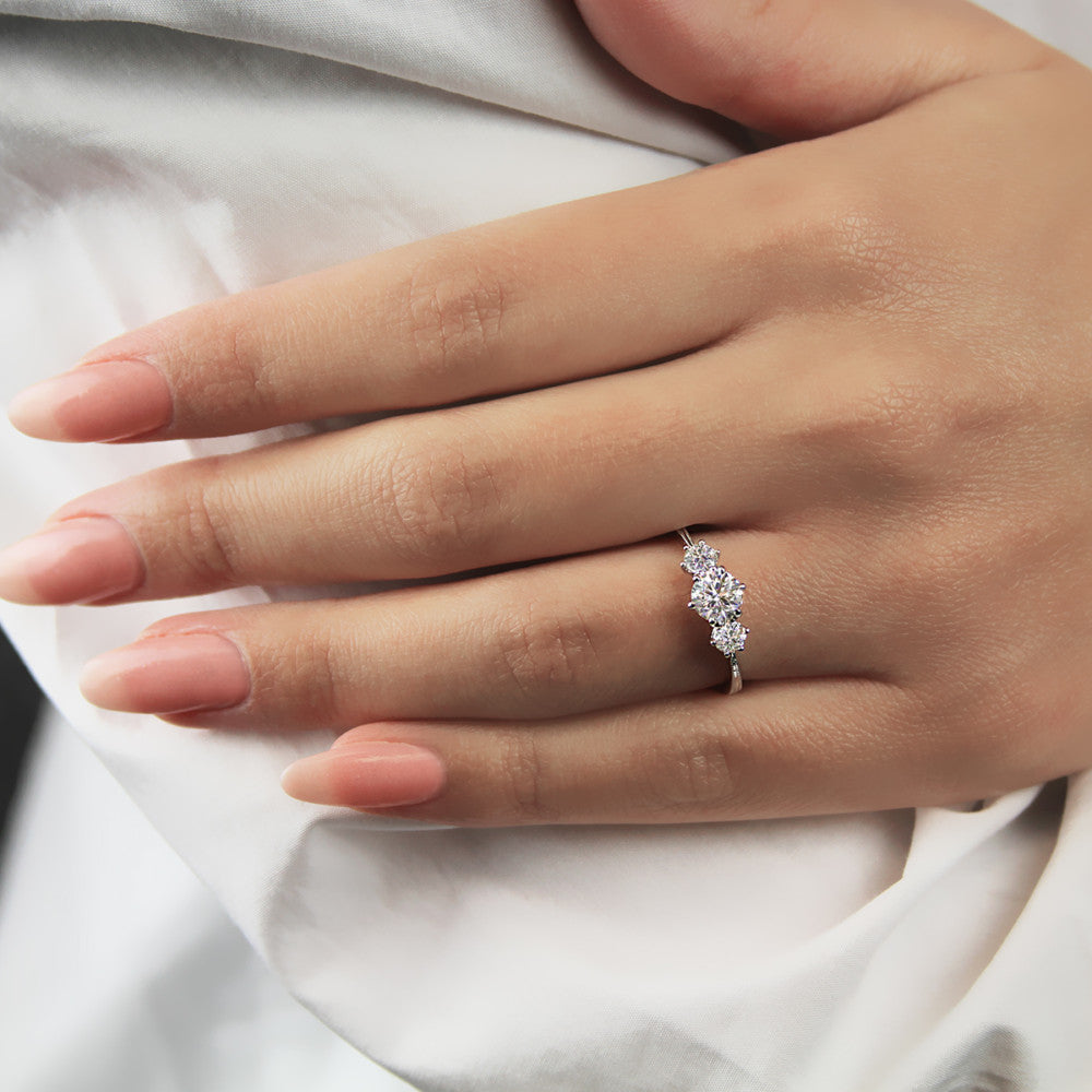 New Classic Bridal Three Stone Diamond Engagement Ring R4687-Engagement Ring-Parade Design-I don' know or see my size-hurdles-jewelry-boulder-colorado