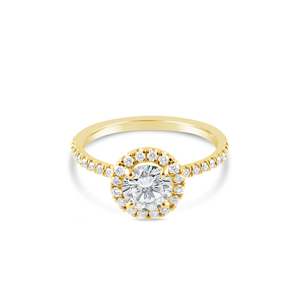 14kt 1.17-Carat Round Halo Engagement Ring – Hurdle's Jewelry