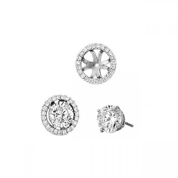 Diamond Halo Earring Jackets-Earrings-Spark Creations-hurdles-jewelry-boulder-colorado