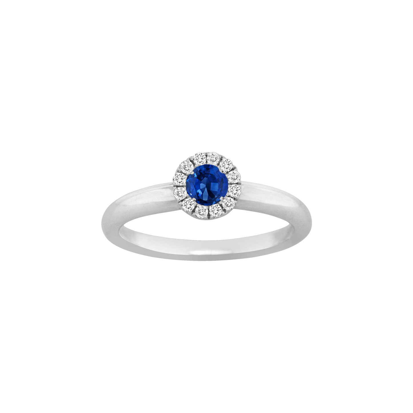 Sapphire & Diamond Halo Ring-Ring-Spark Creations-I don' know or see my size-hurdles-jewelry-boulder-colorado
