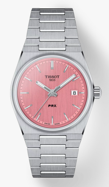 Tissot Pink PRX Quartz - 35mm at Hurdle's Jewelry in Boulder, CO