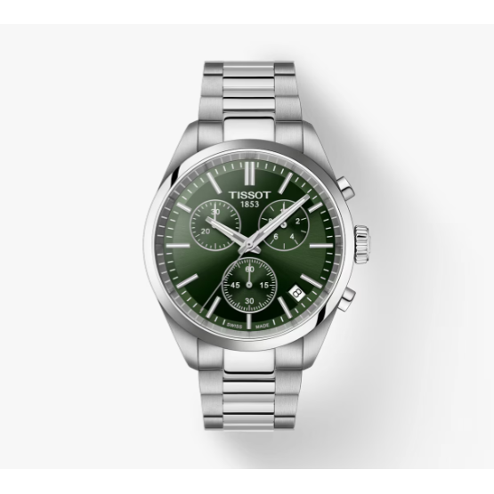 PR100 Chronograph Green Dial-PR 100-Tissot-hurdles-jewelry-boulder-colorado