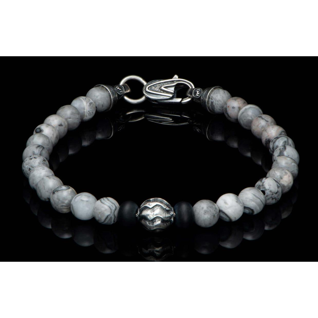 BB48 SLA - Brookings Silver Agate-Bracelet-William Henry-hurdles-jewelry-boulder-colorado
