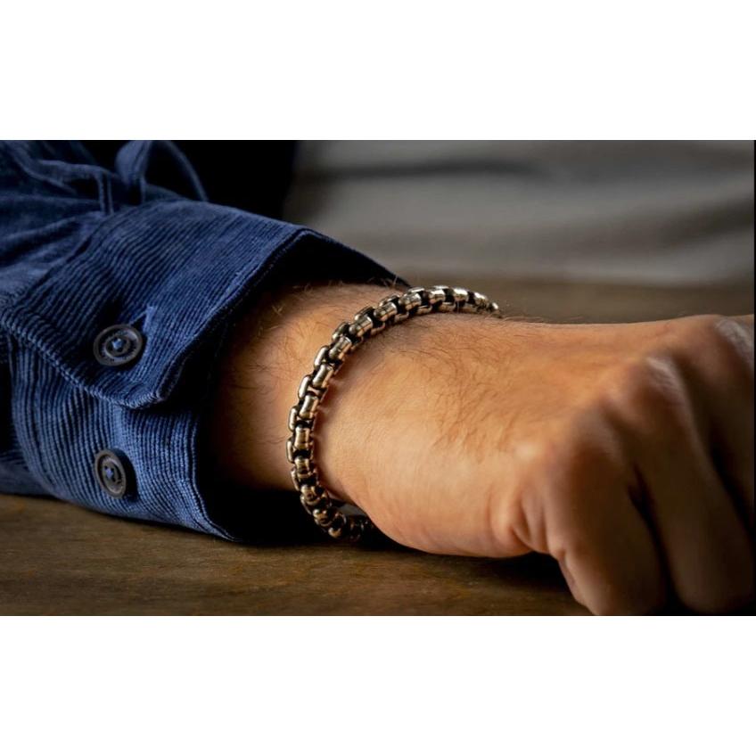 BR28 - YDRA Rounded Box Link Bracelet-Bracelet-William Henry-hurdles-jewelry-boulder-colorado