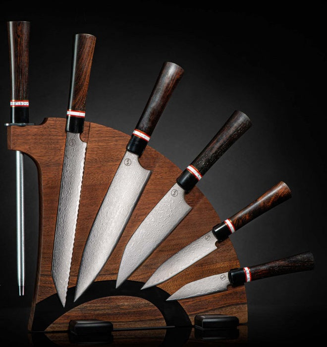 Kultro Gourmet - Maple - Damascus Chef's Knives-Kitchenware-William Henry-hurdles-jewelry-boulder-colorado