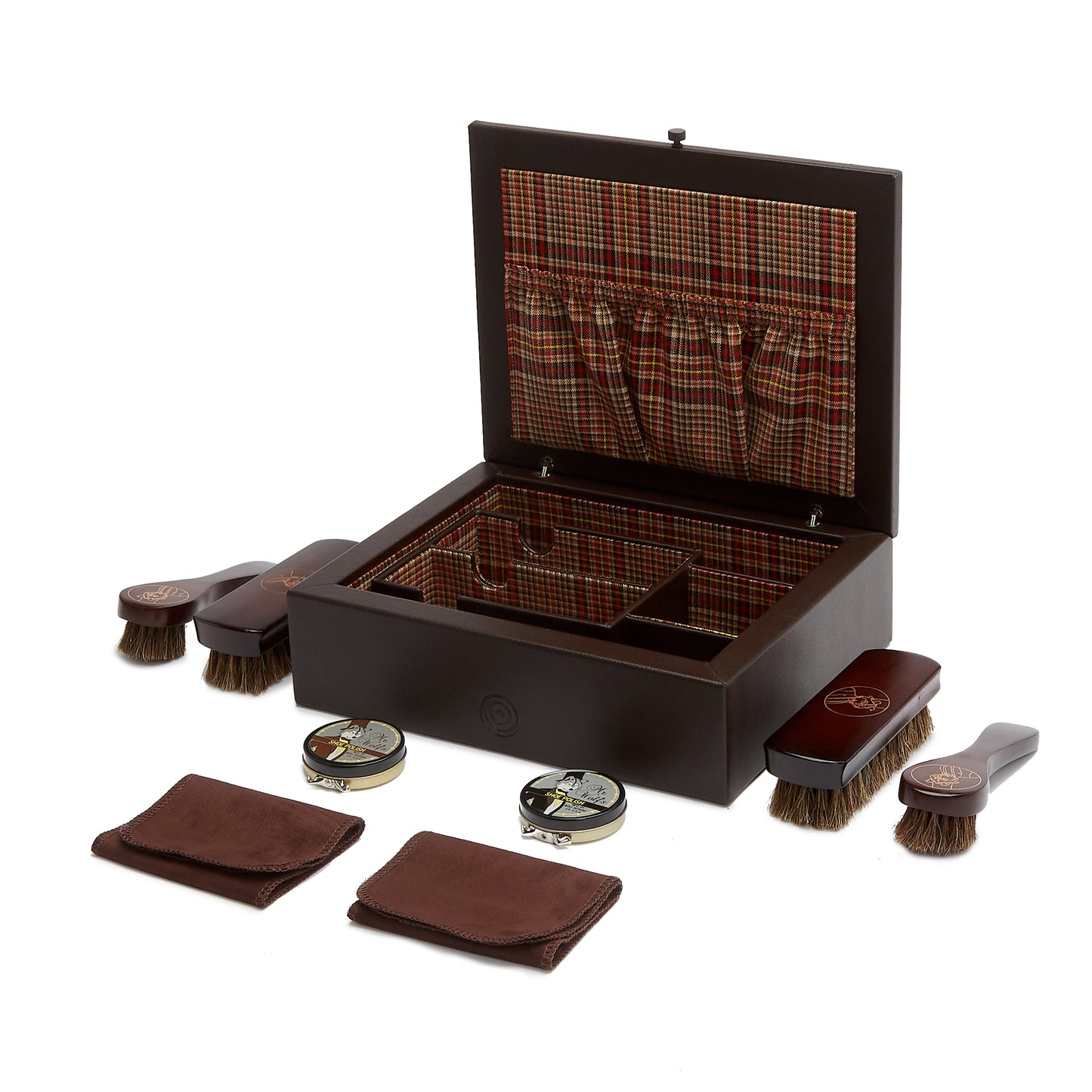 WM Brown Shoe Shine Case-Giftware-Wolf-hurdles-jewelry-boulder-colorado