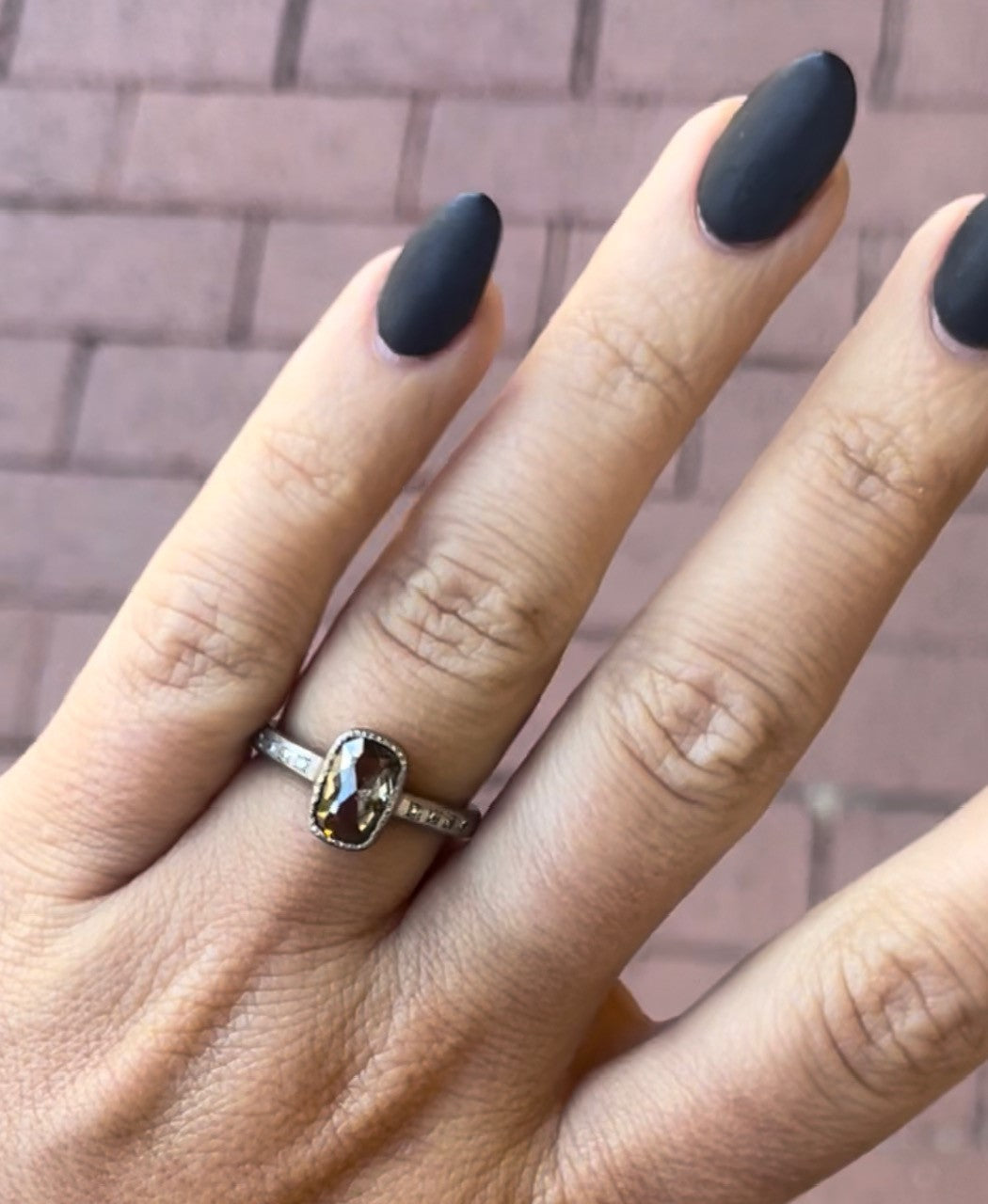 One of a Kind Brown Diamond Ring-Engagement Ring-Yasuko Azuma Jewelry-I don' know or see my size-hurdles-jewelry-boulder-colorado