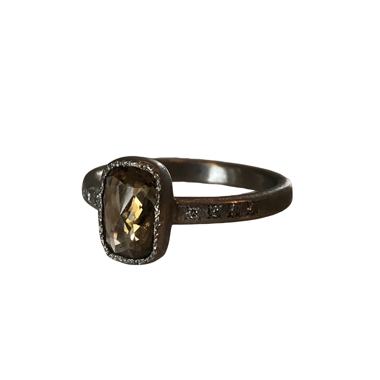 One of a Kind Brown Diamond Ring-Engagement Ring-Yasuko Azuma Jewelry-I don' know or see my size-hurdles-jewelry-boulder-colorado