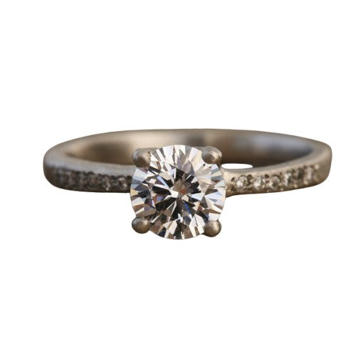 Platinum 1.00 Diamond Engagement Ring-Engagement Ring-Yasuko Azuma Jewelry-I don' know or see my size-hurdles-jewelry-boulder-colorado